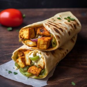 Paneer shawarma