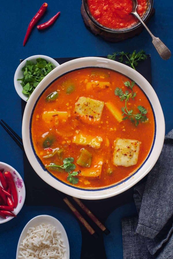 Paneer in Hot Garlic Sous