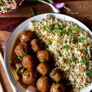 Veg manchurian rice