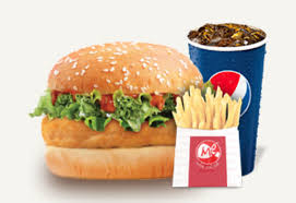 Makhani chicken burger+french+fries+cold Drinkk