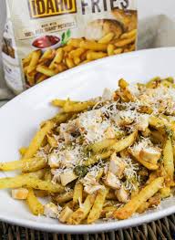 Chicken pesto pasta + french fries + cold Drink