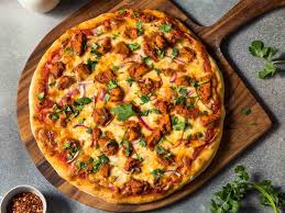 Chicken masala tikka pizza