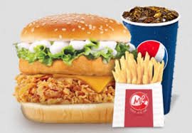 Tandoori Chicken Burger + French Fries + Cold Drink