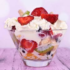 Fruit with icecream