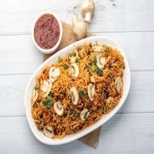 Mushroom Schezwan Rice