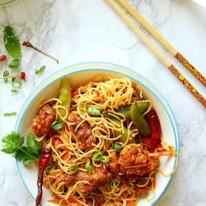 Chicken Schezwan Hakka Noodles