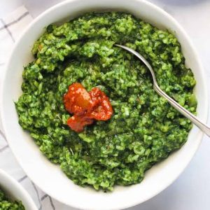Mushroom Palak Khichdi