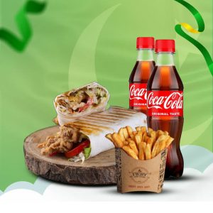Makhani chicken wrap + French fries+ cold Drink