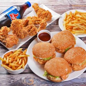 Crispy Chicken Burger+ Chicken Barbeque Momo+ Cold Drink
