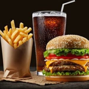 Makhani Veg Burger+ French fries + Cold Drink