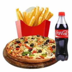 Paneer pizza + French fries + Cold Drink