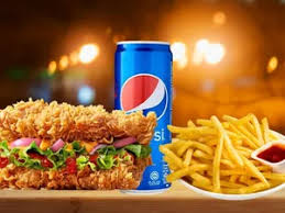 Chicken Double Down Burger+ French Fries+Cold Drink