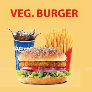 Veg Grilled Burger+French Fries+Cold Drink