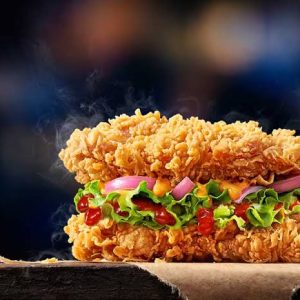 Chicken Double Down Burger