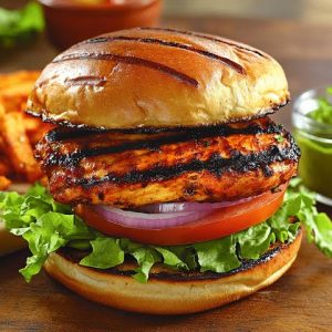 Chicken Cheese Tandoori Burger