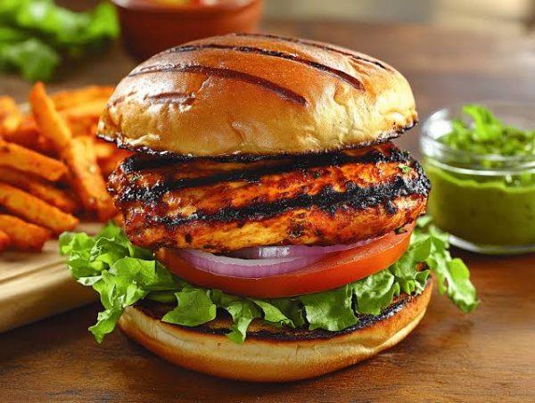 Chicken Cheese Tandoori Burger