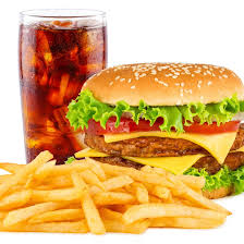 Veg burger + french fries+ cold drink