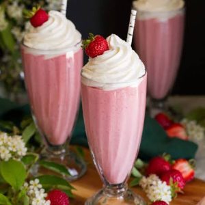 Strawberry milkshakes