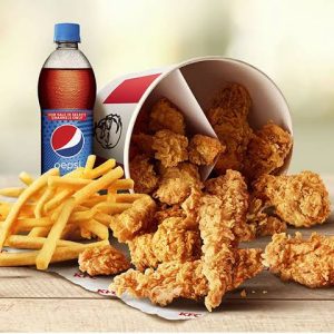 Only chicken bucket (4 chicken wings + cold drink)