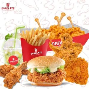 KCC chicken bucket ( crispy chicken burger+ 2 chicken drumsticks+ 8 chicken cubes+ soft drink)