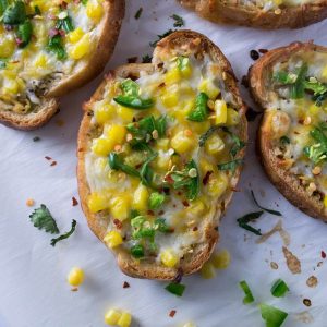 Garlic Bread With Corn Cheese